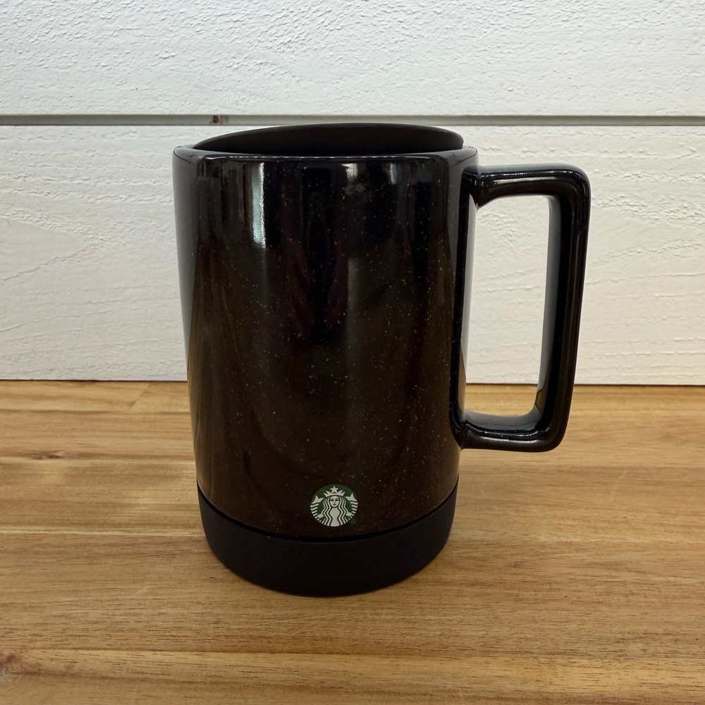 Starbucks Black Speckled Ceramic Travel Mug with Lid 14oz 2022 BVD 21
